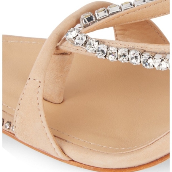 Schutz Vikki Crystal-Embellished High-Heel Sandals Size 9B - Picture 7 of 17